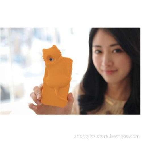 Cute 3D Cats Soft Silicone Back Cover Case for iPhone 4/4S, Many Colors for Choice